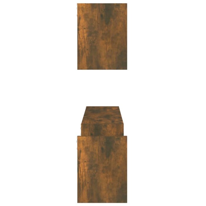 Étagères murales 2 pcs Chêne fumé 100x15x20cm Bois d’ingénierie – Image 4