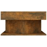 Table basse Chêne fumé 57x57x30 cm Bois d'ingénierie – Image 2