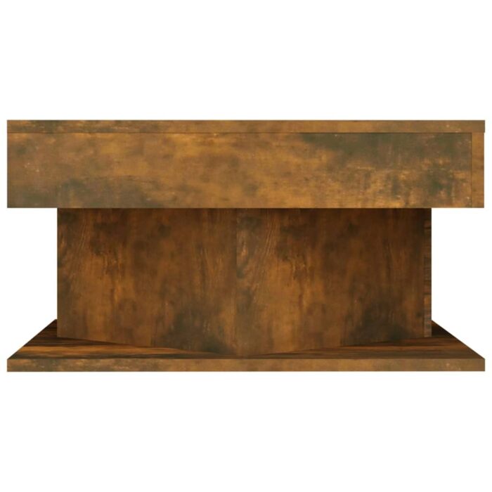 Table basse Chêne fumé 57x57x30 cm Bois d'ingénierie – Image 2