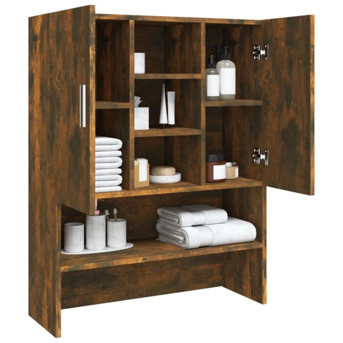 Meuble pour machine à laver Chêne fumé 70,5x25,5x90 cm – Image 2