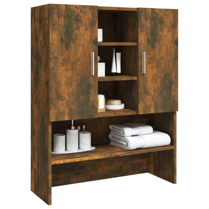 Meuble pour machine à laver Chêne fumé 70,5x25,5x90 cm – Image 3