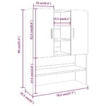 Meuble pour machine à laver Chêne fumé 70,5x25,5x90 cm – Image 7