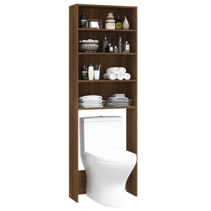 Meuble pour machine à laver Chêne marron 64x24x190 cm – Image 2