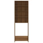 Meuble pour machine à laver Chêne marron 64x24x190 cm – Image 4