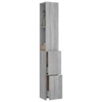 Armoire de bain sonoma gris 25x26,5x170 cm bois d'ingénierie – Image 2