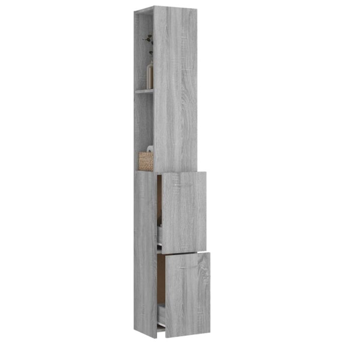 VXL8720286956380_g_en_hd_2.jpg Armoire de bain sonoma gris 25x26,5x170 cm bois d'ingénierie – Image 2