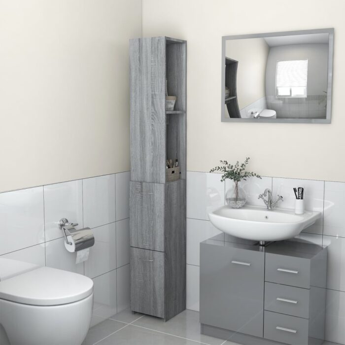 VXL8720286956380_m_en_hd_1.jpg Armoire de bain sonoma gris 25x26,5x170 cm bois d'ingénierie – Image 1