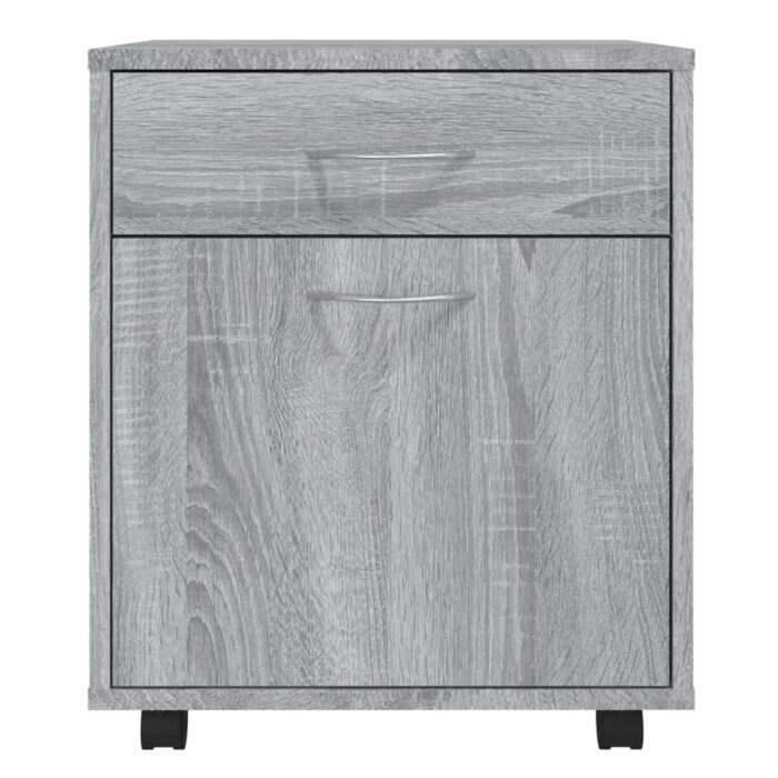 Armoire roulante Sonoma gris 45x38x54 cm Bois d'ingénierie – Image 3