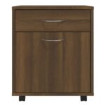 Armoire roulante Chêne marron 45x38x54 cm Bois d'ingénierie – Image 3