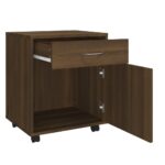 Armoire roulante Chêne marron 45x38x54 cm Bois d'ingénierie – Image 4