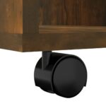 Armoire roulante Chêne fumé 60x35x75 cm Bois d'ingénierie – Image 7