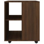 Armoire roulante Chêne marron 60x53x72 cm Bois d'ingénierie – Image 3