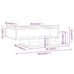 Table basse Chêne fumé 105x55x32 cm Bois d'ingénierie – Image 4