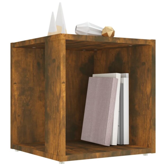 Table d'appoint Chêne fumé 33x33x34,5 cm Bois d'ingénierie – Image 2