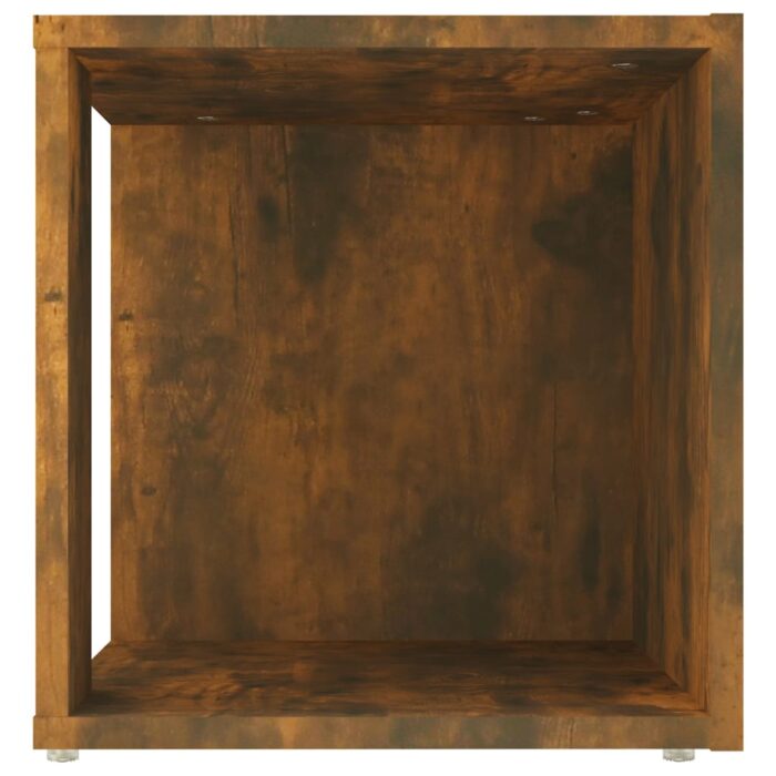 Table d'appoint Chêne fumé 33x33x34,5 cm Bois d'ingénierie – Image 3