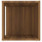 Table d'appoint Chêne marron 33x33x34,5 cm Bois d'ingénierie – Image 3