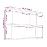 Bibliothèque Chêne marron 100x24x63 cm Bois d'ingénierie – Image 5