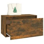 Banc d'entrée 80x40x45 cm Chêne fumé Bois d'ingénierie – Image 2