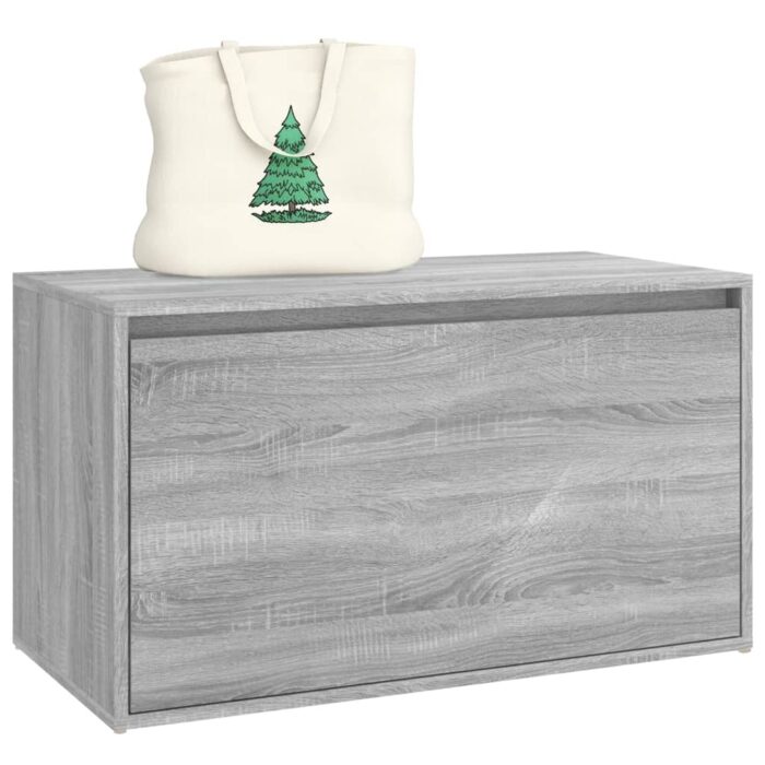 Banc d'entrée 80x40x45 cm Sonoma gris Bois d'ingénierie – Image 3