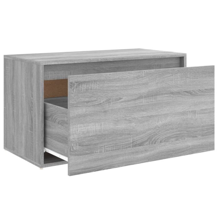 Banc d'entrée 80x40x45 cm Sonoma gris Bois d'ingénierie – Image 5