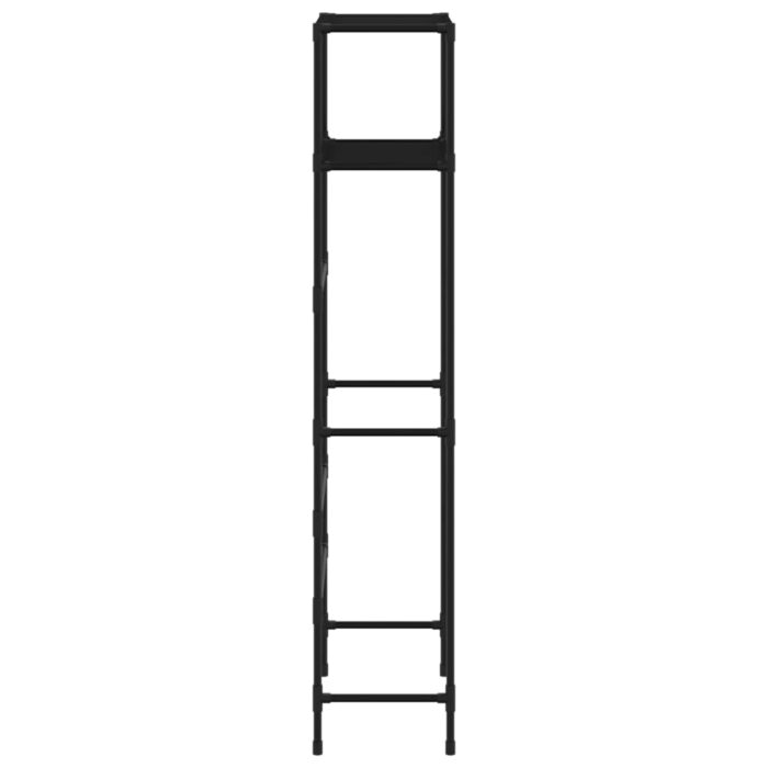 Support de rangement 2 niveaux sur toilette Noir 53,5x28x143 cm – Image 2