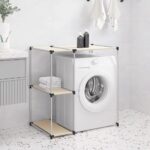 Support de rangement sur la machine à laver Crème 87x55x90,5 cm
