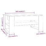 Table basse blanc 102x55x45 cm bois d'ingénierie – Image 5