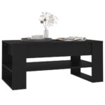 Table basse noir 102x55x45 cm bois d'ingénierie – Image 4