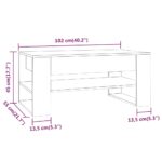 Table basse noir 102x55x45 cm bois d'ingénierie – Image 5