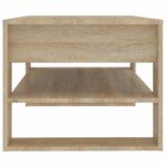 Table basse chêne sonoma 102x55x45 cm bois d'ingénierie – Image 2