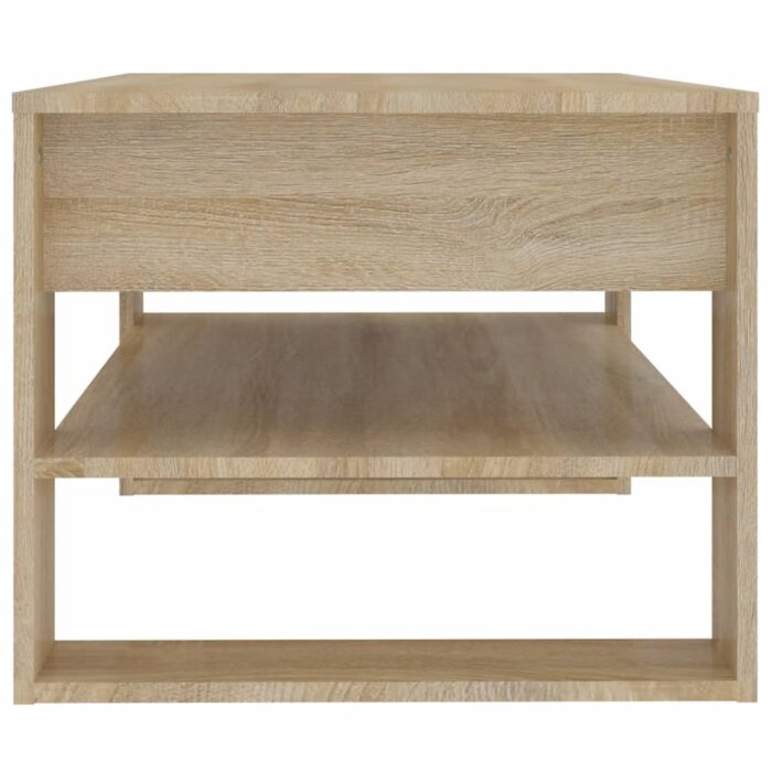 Table basse chêne sonoma 102x55x45 cm bois d'ingénierie – Image 2