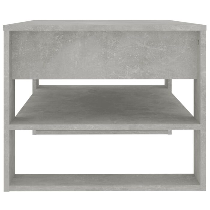 Table basse Gris béton 102x55x45 cm Bois d'ingénierie – Image 2