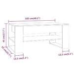 Table basse Gris béton 102x55x45 cm Bois d'ingénierie – Image 5