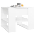 Table basse blanc 55,5x55x45 cm bois d'ingénierie – Image 4