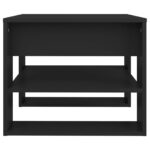 Table basse noir 55,5x55x45 cm bois d'ingénierie – Image 2
