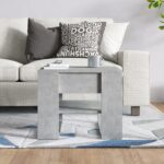Table basse gris béton 55,5x55x45 cm bois d'ingénierie – Image 3