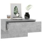 Tables de chevet murales 2 pcs Gris béton – Image 2