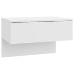 Tables de chevet murales 2 pcs Blanc brillant – Image 3