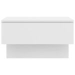 Tables de chevet murales 2 pcs Blanc brillant – Image 4