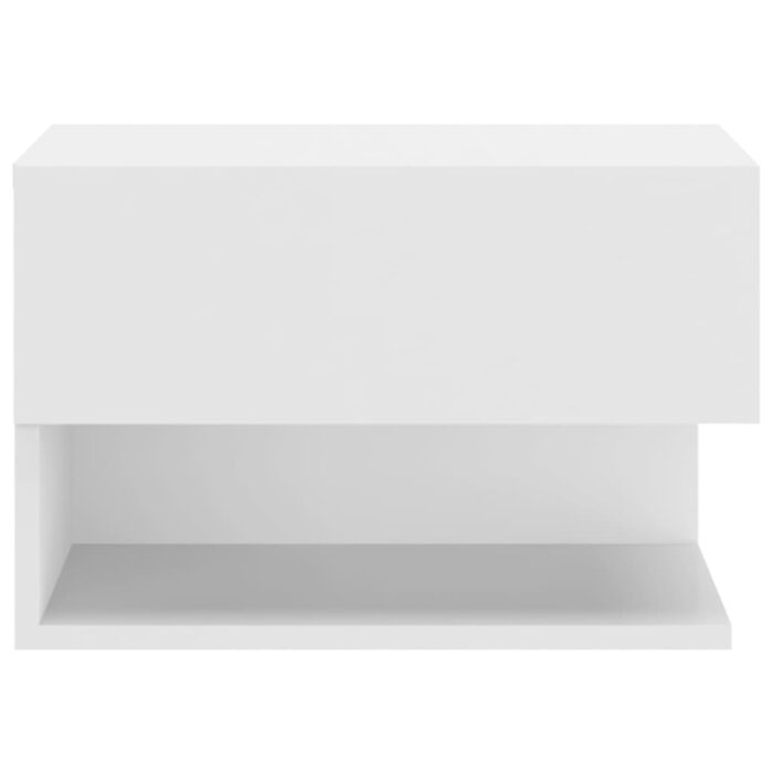 Tables de chevet murales 2 pcs Blanc – Image 4