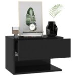 Table de chevet murale Noir – Image 2