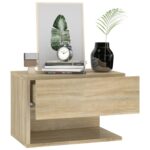 Tables de chevet murales 2 pcs Chêne sonoma – Image 2