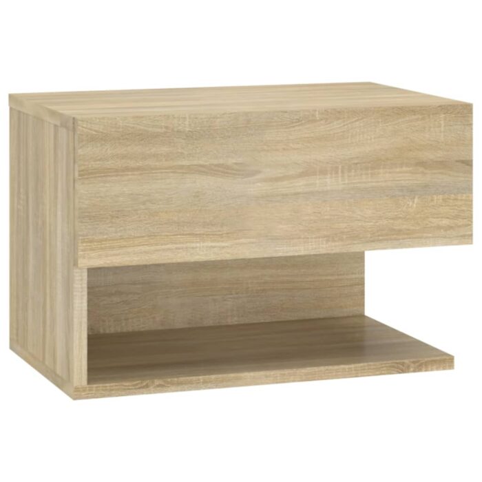 Tables de chevet murales 2 pcs Chêne sonoma – Image 3