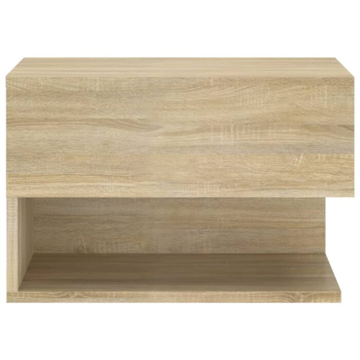 Tables de chevet murales 2 pcs Chêne sonoma – Image 4