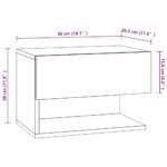 Tables de chevet murales 2 pcs Chêne sonoma – Image 7