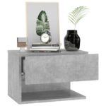 Tables de chevet murales 2 pcs Gris béton – Image 2