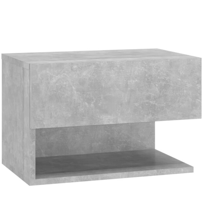 Tables de chevet murales 2 pcs Gris béton – Image 3