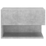 Tables de chevet murales 2 pcs Gris béton – Image 4
