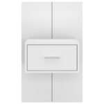 Table de chevet murale Blanc brillant – Image 3