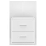 Table de chevet murale Blanc brillant – Image 3